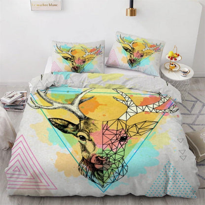 Elch Bettwäsche Set 220x240 cm - 3-teilig, Mikrofaser