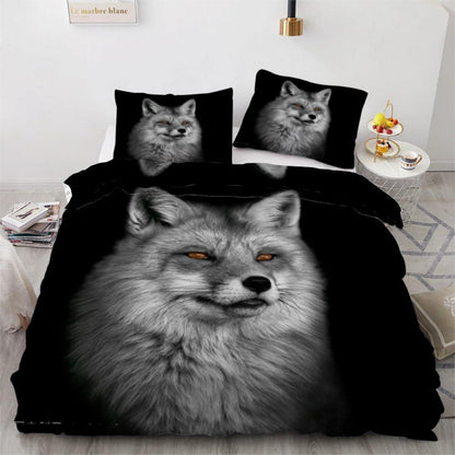 Fuchs Kinderbettwäsche 135x200 cm 4tlg. Mikrofaser 3D Motiv