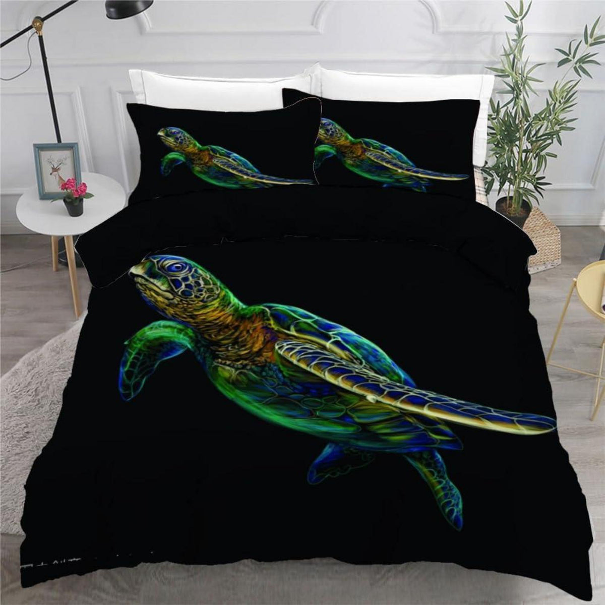 Meeresschildkröte Bettwäsche Set 135x200 cm - 4-teilig Mikrofaser