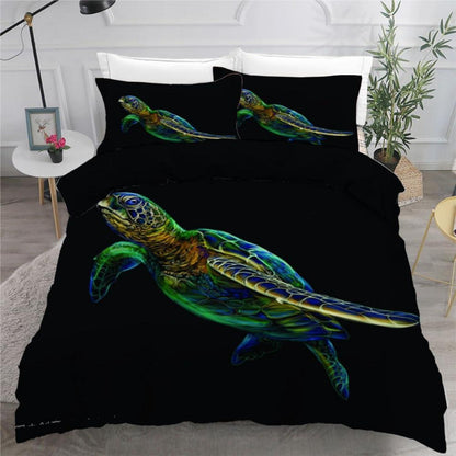 Meeresschildkröte Bettwäsche Set 135x200 cm - 4-teilig Mikrofaser