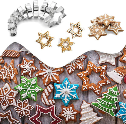 10-teiliges Stern Ausstechformen-Set aus Edelstahl für Weihnachten