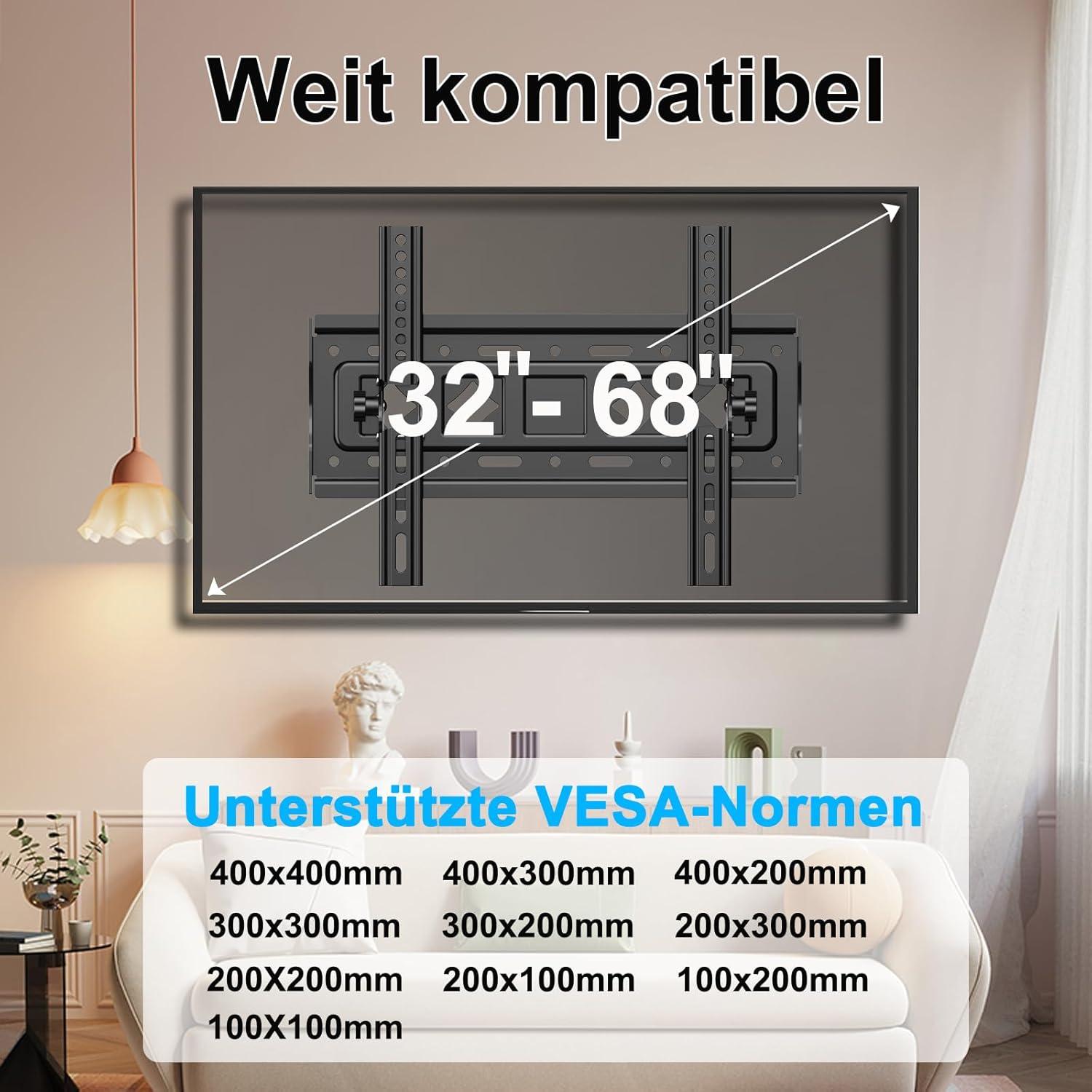 TV Wandhalterung 32-68 Zoll Neigbare Halterung Max.VESA