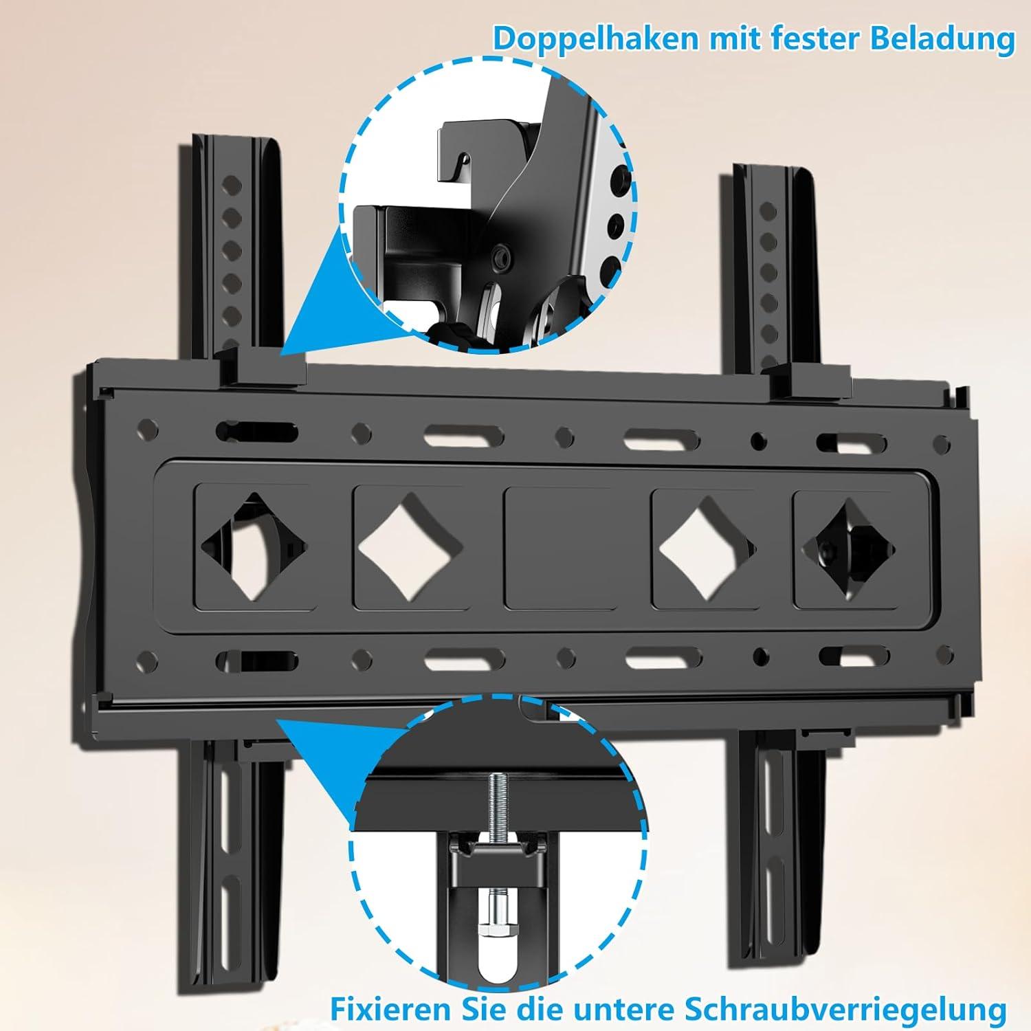 TV Wandhalterung Neigbar 32-68 Zoll Flach Curved Fernseher 60kg VESA