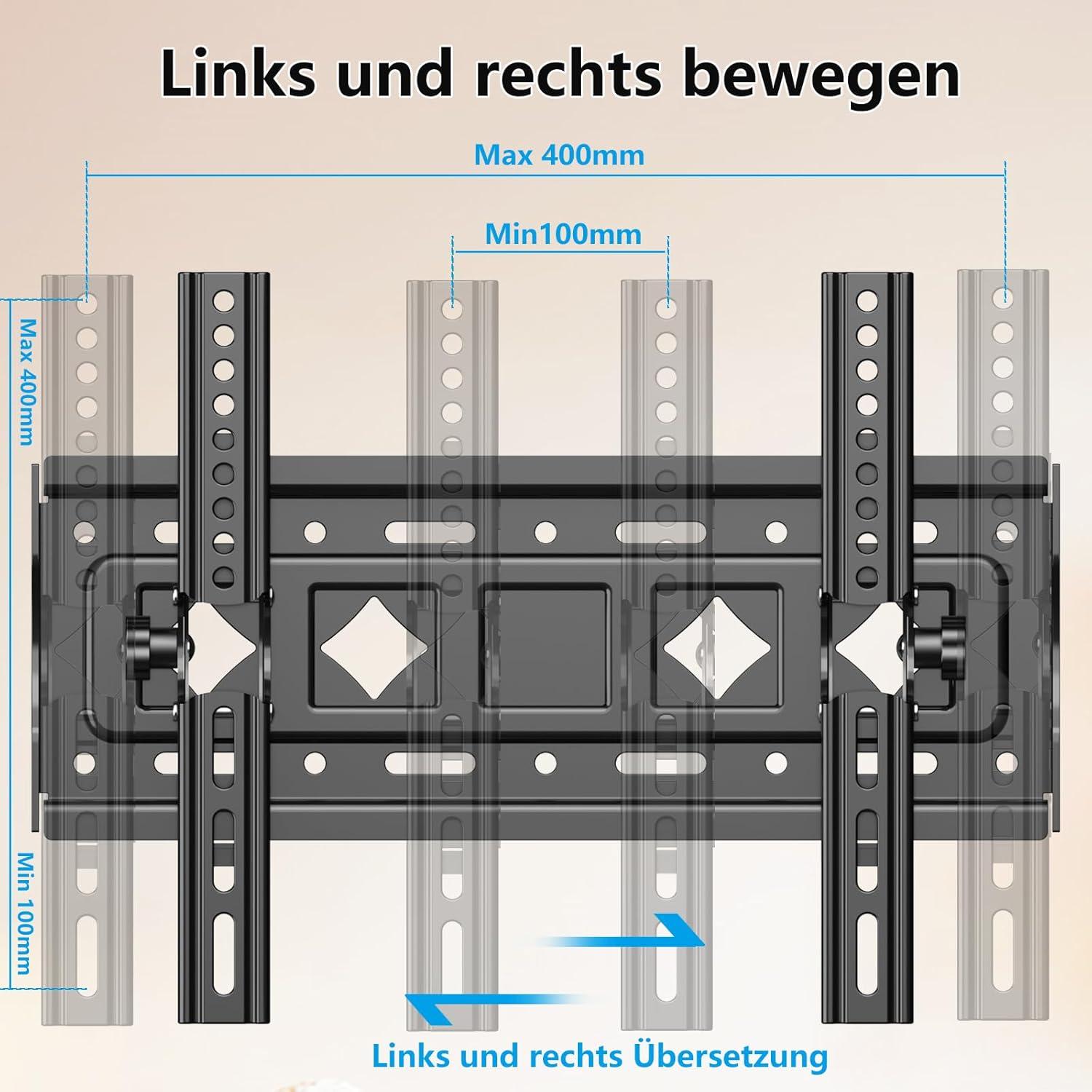 Neigbare TV Wandhalterung 32-68 Zoll bis 60kg VESA 400x400mm Universalhalterung