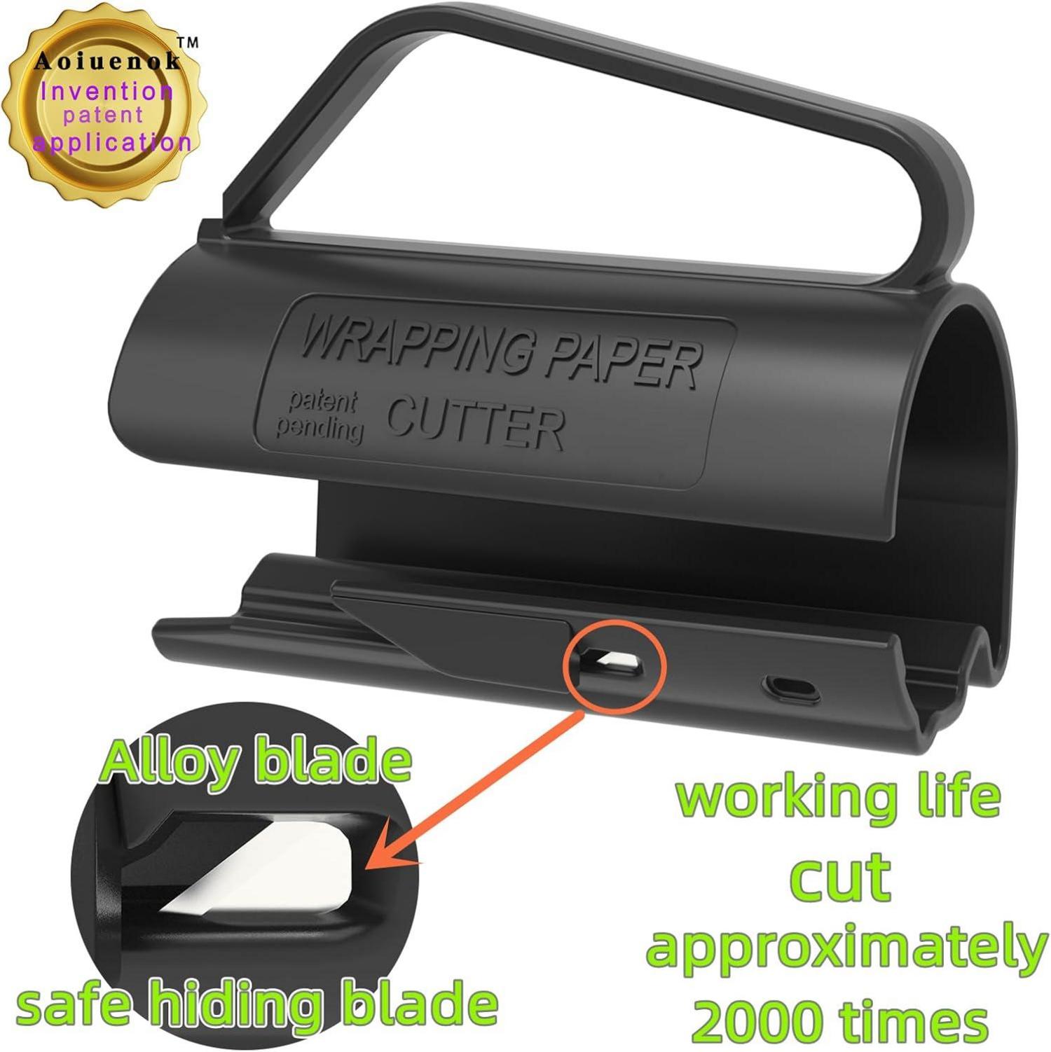 Geschenkpapier Rollenschneider Cutter Tragbar Weihnachten Schwarz