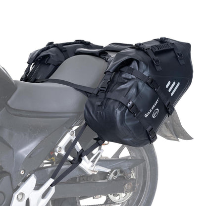 Wasserdichte Motorrad Satteltaschen 50L (25L*2) Schwarz