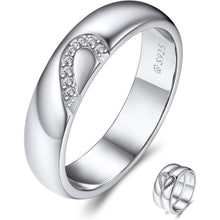 MomentWish Partnerring Moissanit 925 Silber Valentinstag