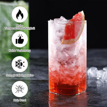 Viereckige Cocktailgläser 4 Stück 400ml Wassergläser Set