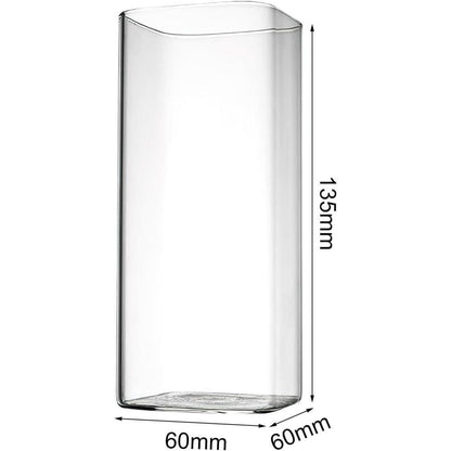 Viereckige Cocktailgläser 4 Stück 400ml Wassergläser Set