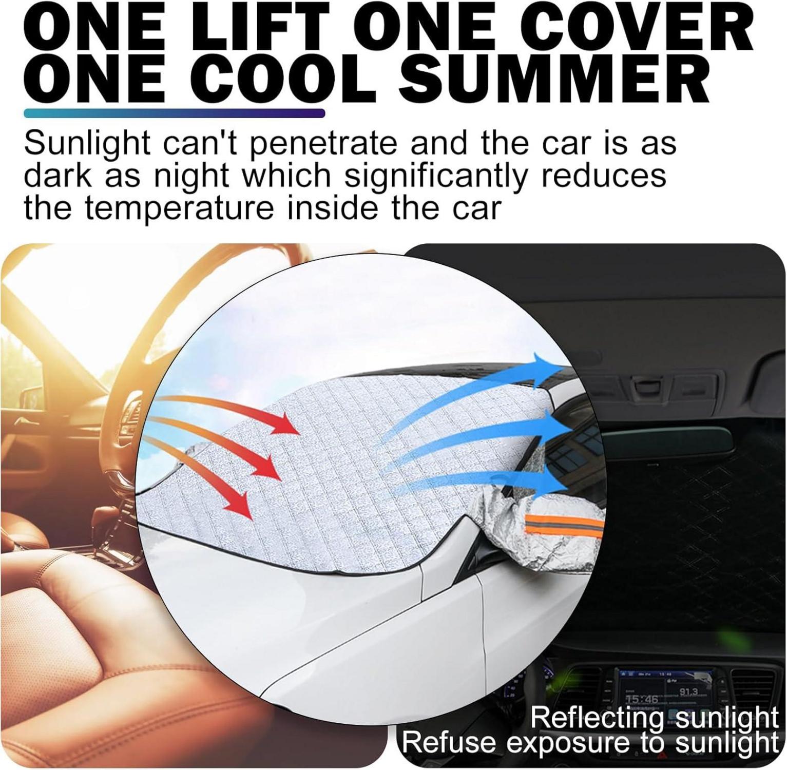 Auto Scheibenabdeckung Winterabdeckung mit Magnet UV-Schutz