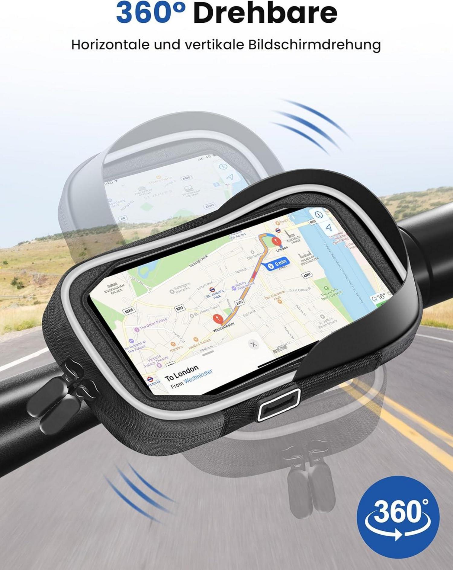 Fahrrad Handyhalterung COICER Wasserdicht 360°Drehbar 4.7-6.5 Zoll Smartphone