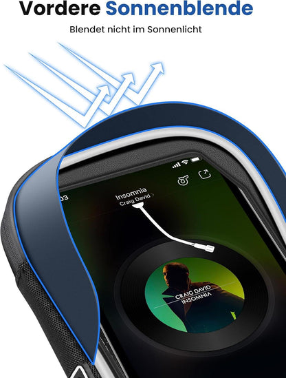 Handyhalterung Fahrrad 360° Drehbar wasserdicht Schwarz 4.7-6.5 Zoll Smartphone