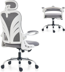 Ergonomischer Bürostuhl mit Klappbarer Rückenlehne und 2D Kopfstütze