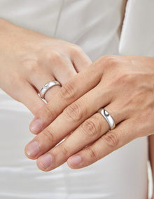 Moissainte Partnerring 925 Sterling Silber Geschenk