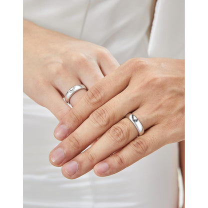 Partnerring Moissanit 925 Sterling Silber Valentinstag