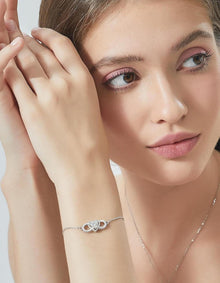 Armband Damen Unendlichkeitszeichen 1 Karat Moissanite