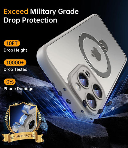 MagSafe Hülle für iPhone 15 Pro | SchutzCase mit Ständer & X-Shock