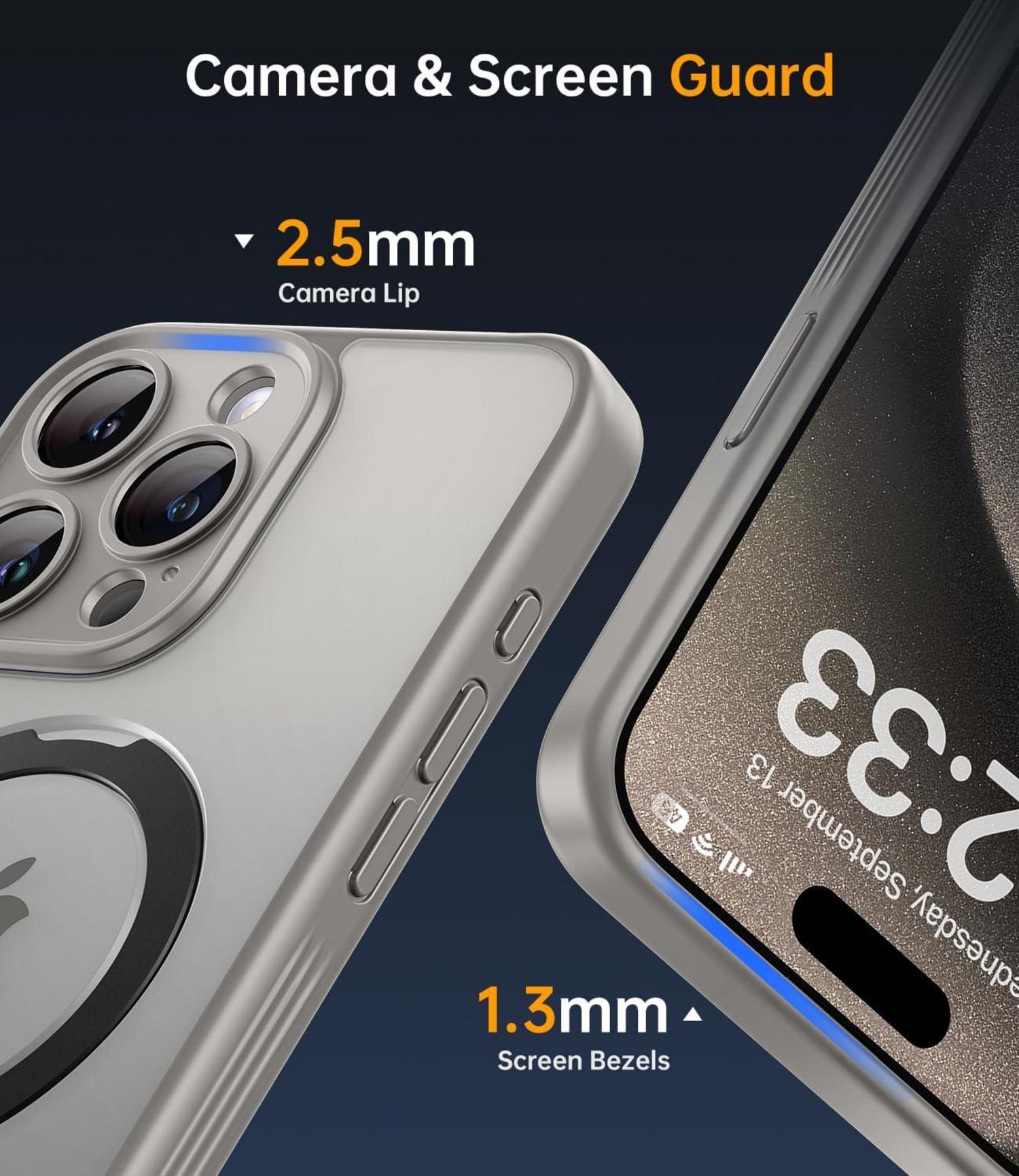 Vstand Serie iPhone 15 Pro Hülle MagSafe Kameraschutz Unsichtbarer Ständer