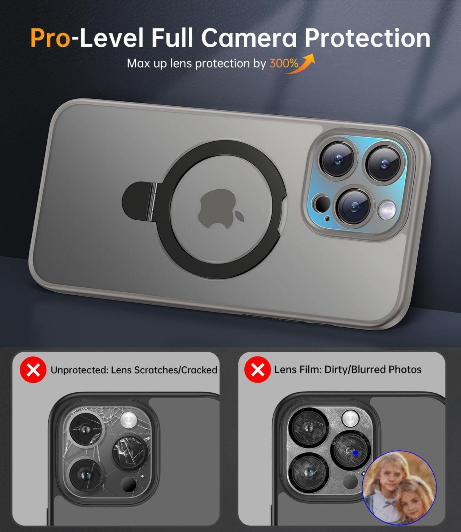 JUESHITUO Vstand Serie iPhone 15 Pro Hülle MagSafe Integrierter