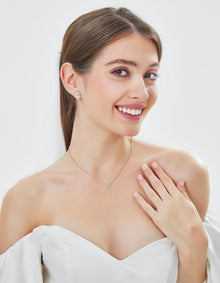 Frauen Herz Kette mit Initialen Anhänger, Moissanit Diamant