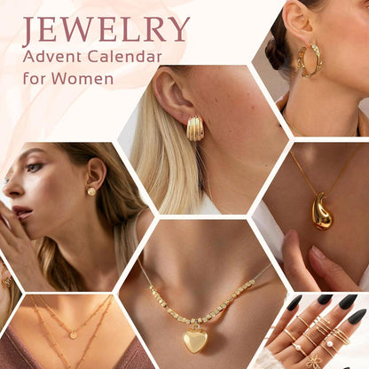 Adventskalender 2024 Frauen Mädchen Weihnachtsschmuck Set 24