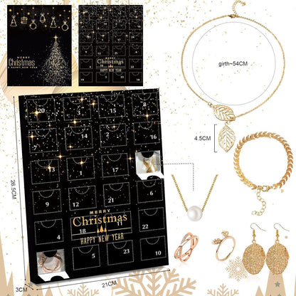 Adventskalender 2024 Frauen Schmuck Weihnachtskalender Damen