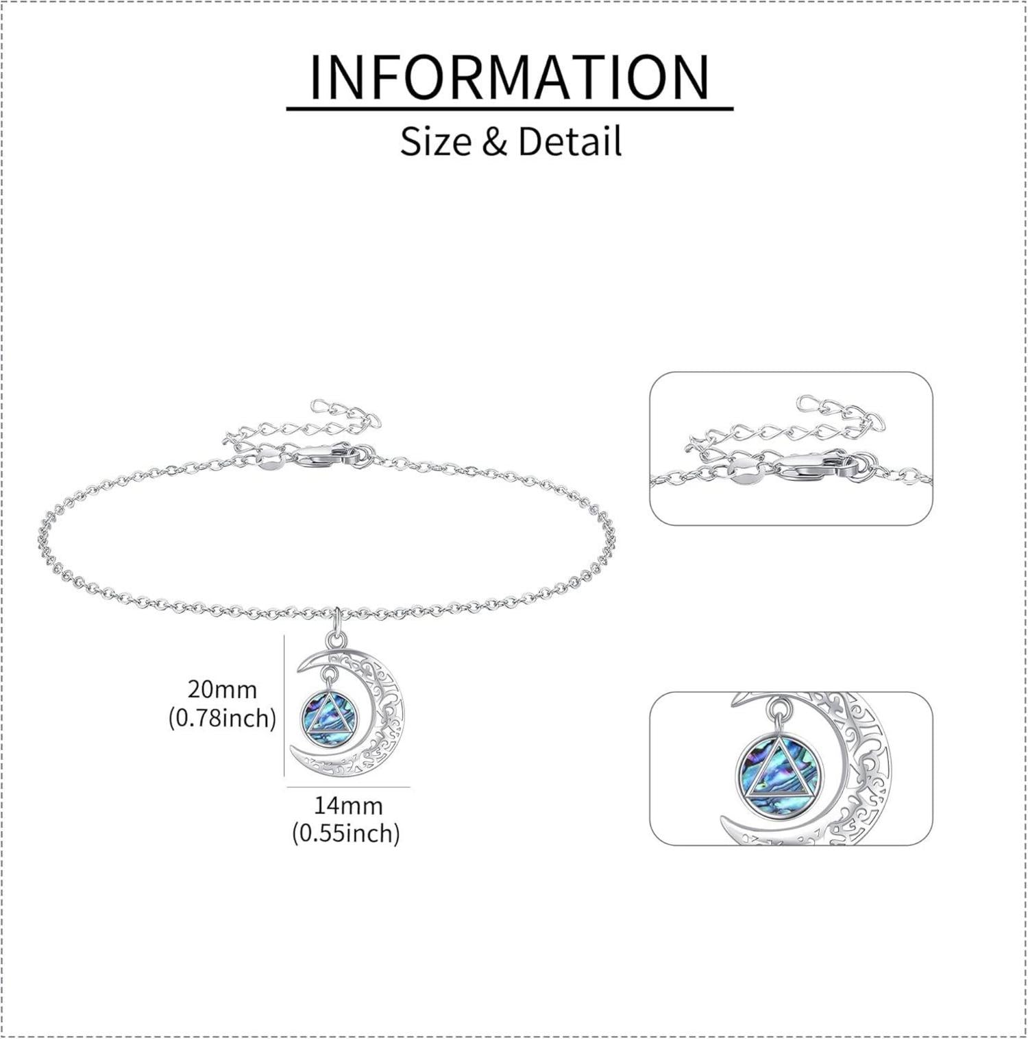 AA Nüchternheit Armband Damen Sterling Silber Genesung Symbol