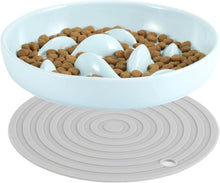 Antischlingnapf Keramik Katze Slow Feeder Rutschfeste Matte Grün