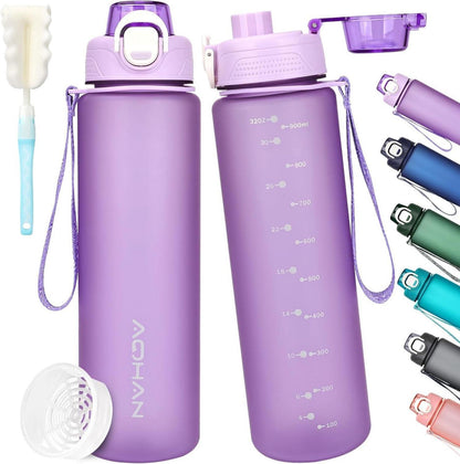 Sport Trinkflasche 1l BPA Frei Auslaufsicher mit Filter AOHAN