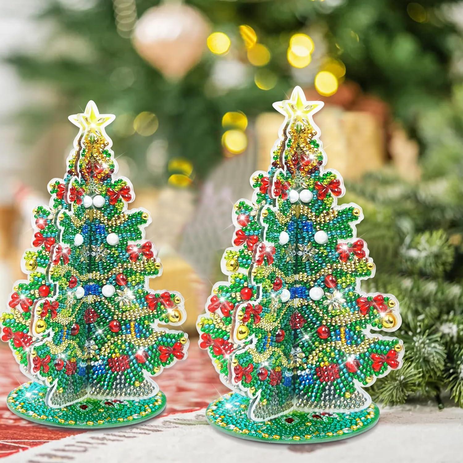 Diamond Painting Weihnachtsbaum Aufsteller, Beidseitige 5D Diamant Malerei