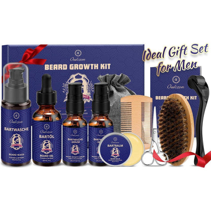 Bartpflege Set für Männer Bartwachstumskit Bartwachstumserum