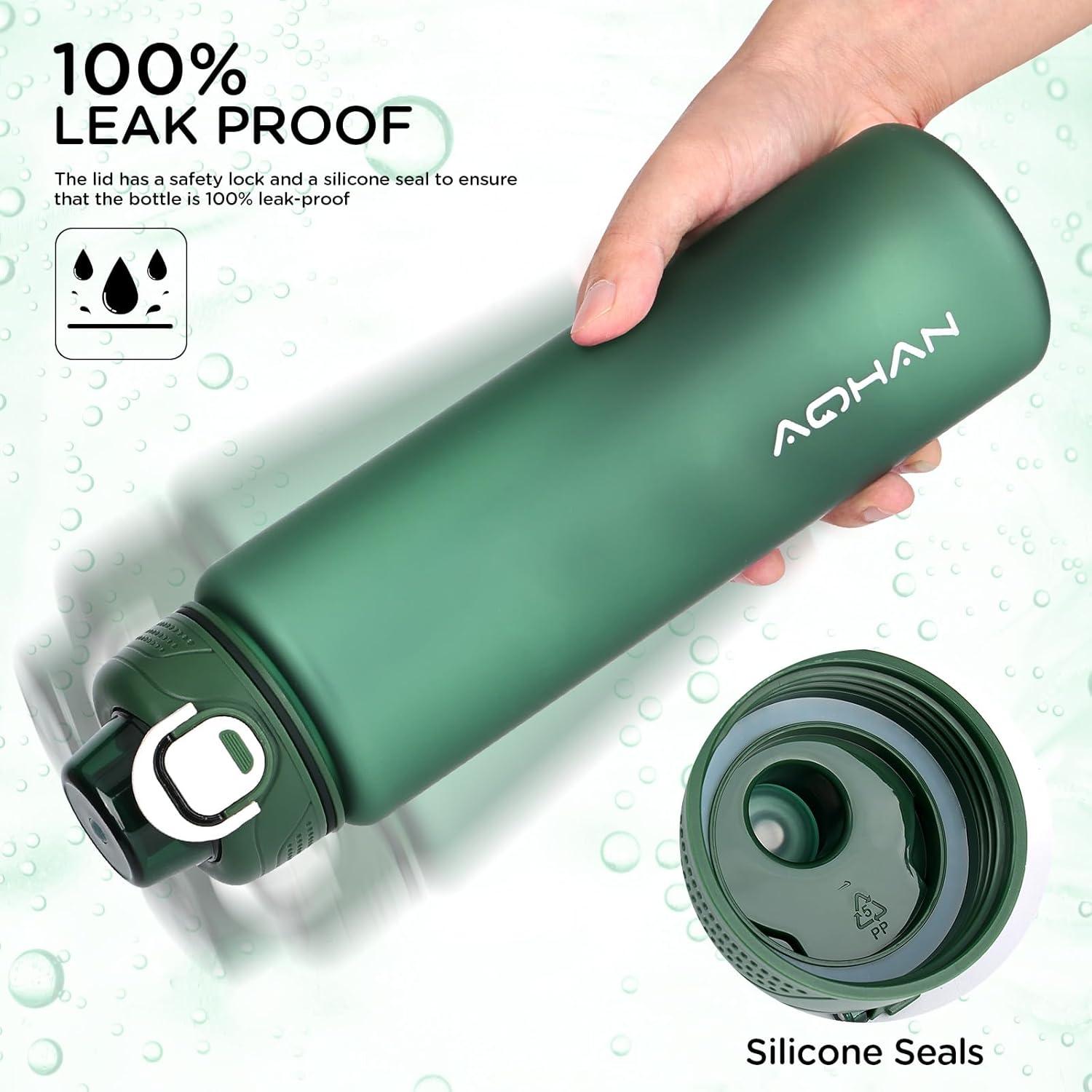 AOHAN Trinkflasche 600ml BPA Frei Sport Wasserflasche Kohlensäure Geeignet
