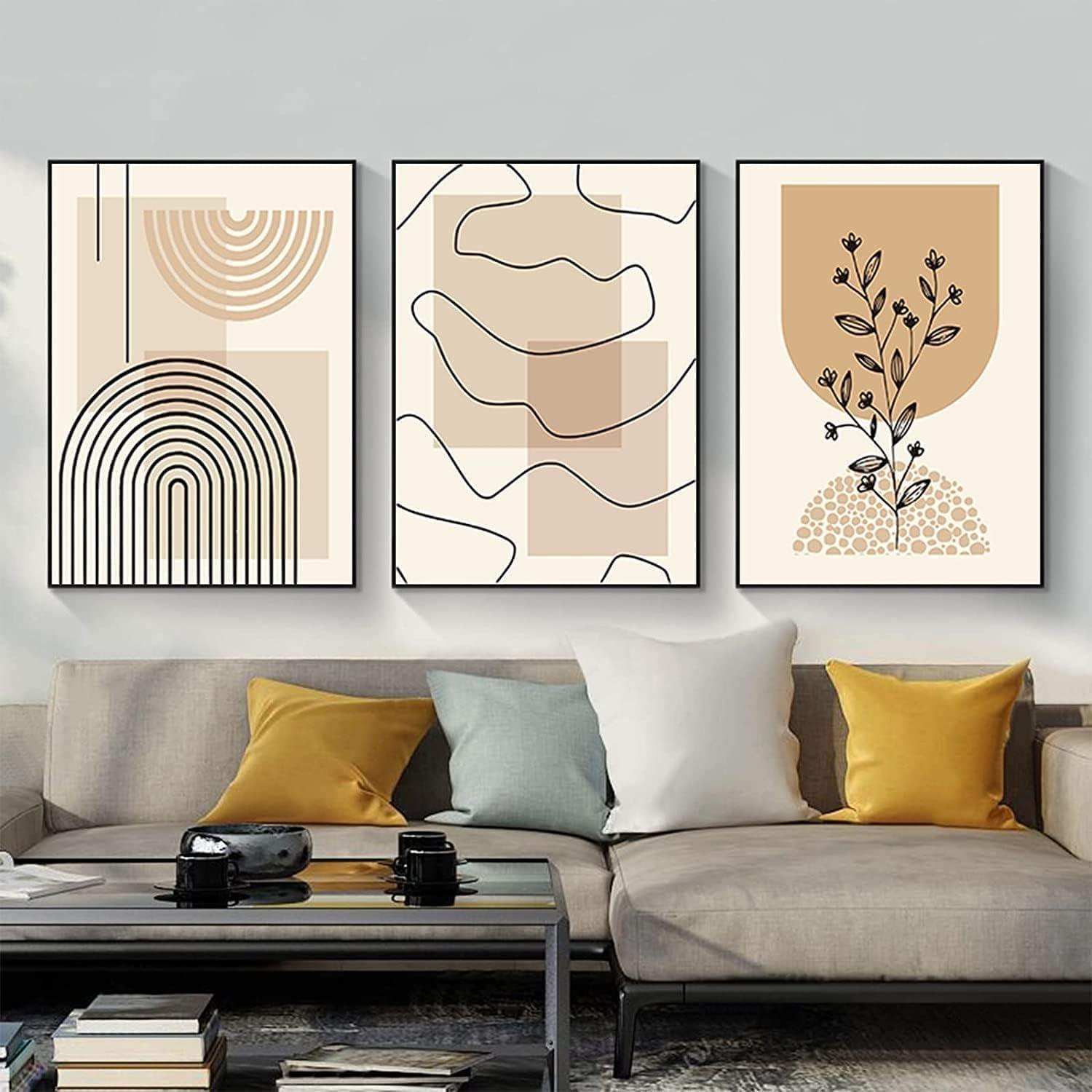 Moderne Abstrakte Kunstposter Leinwandbilder Wohnzimmer Set 3-teilig