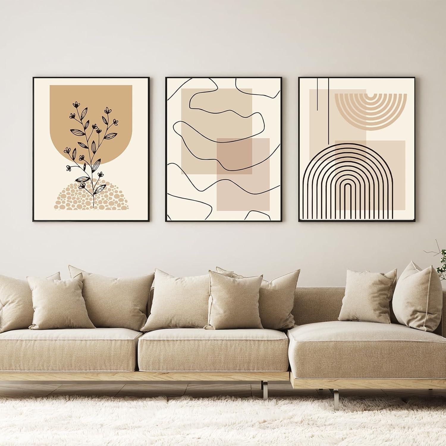 Leinwand Bilder Moderne Abstrakt Kunstposter Wandbilder Wohnzimmer Set