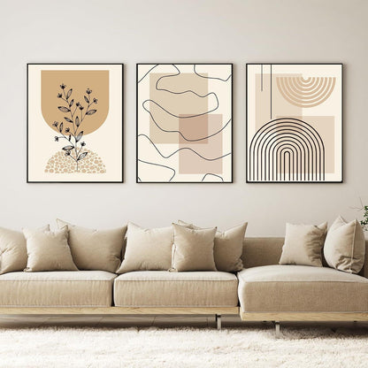 Leinwand Bilder Moderne Abstrakt Kunstposter Wandbilder Wohnzimmer Set