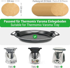 Dampfgarpapier für Varoma 28 Stück, Backpapier Thermomix TM6