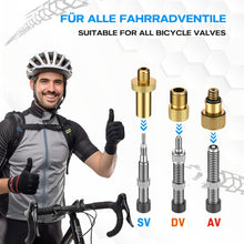 Fahrradventil Adapter Set aus hochwertigem Messing