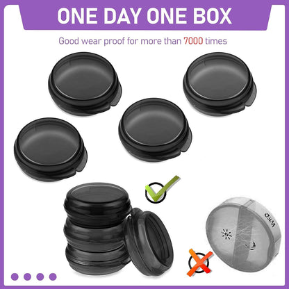 Tragbare Pillendose 4 Stück Rund Mini-Pillen-Organizer Ohrstöpsel