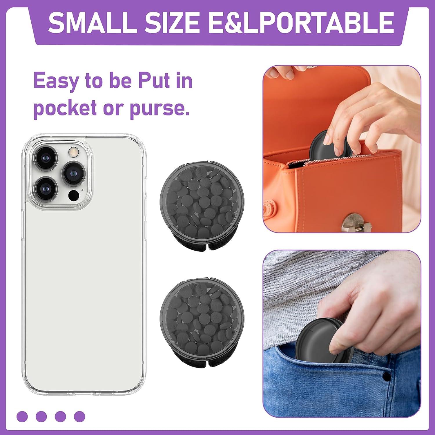 Kleine tragbare Pillendose 4er Set für Tasche Reise Geldbörse