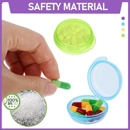 Mini-Pillendose Pillen-Organizer Reise-Aufbewahrungsbox 4er Pack