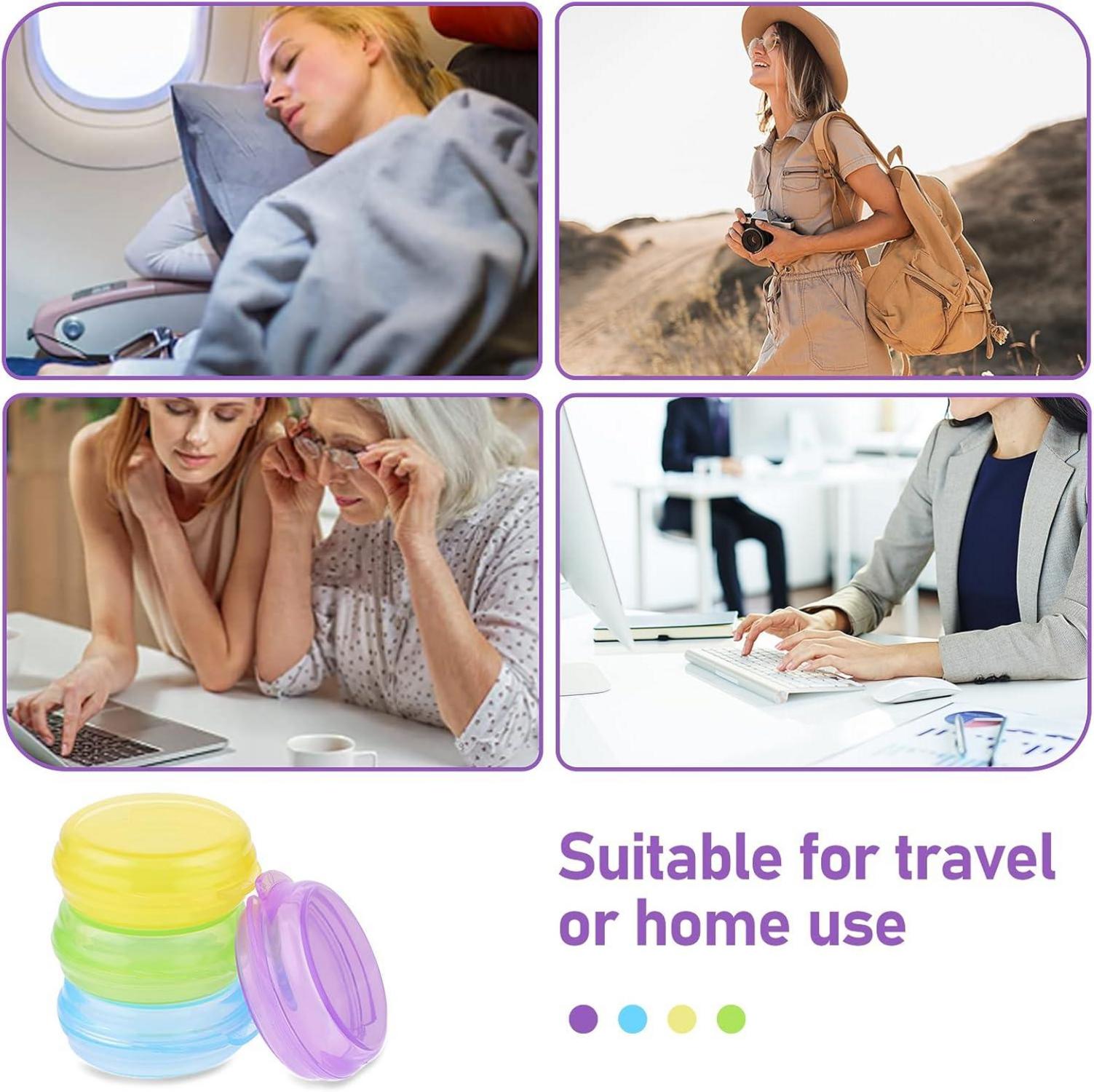 4er Pack Mini-Pillendose Pillen-Organizer Tragbarer Vitamin-Halter