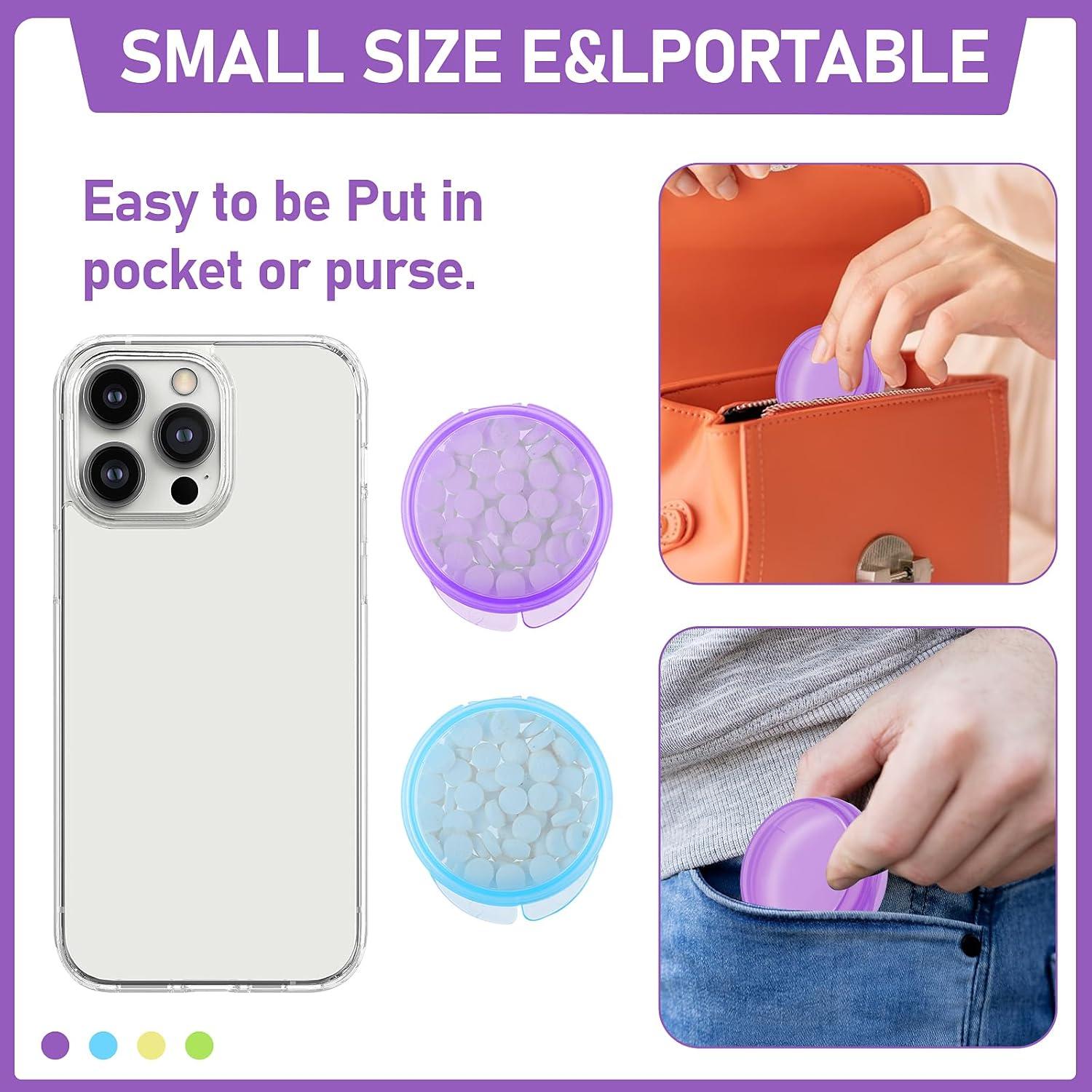 Mini-Pillendose 4er Pack Tragbarer Vitamin-Halter Organizer Box