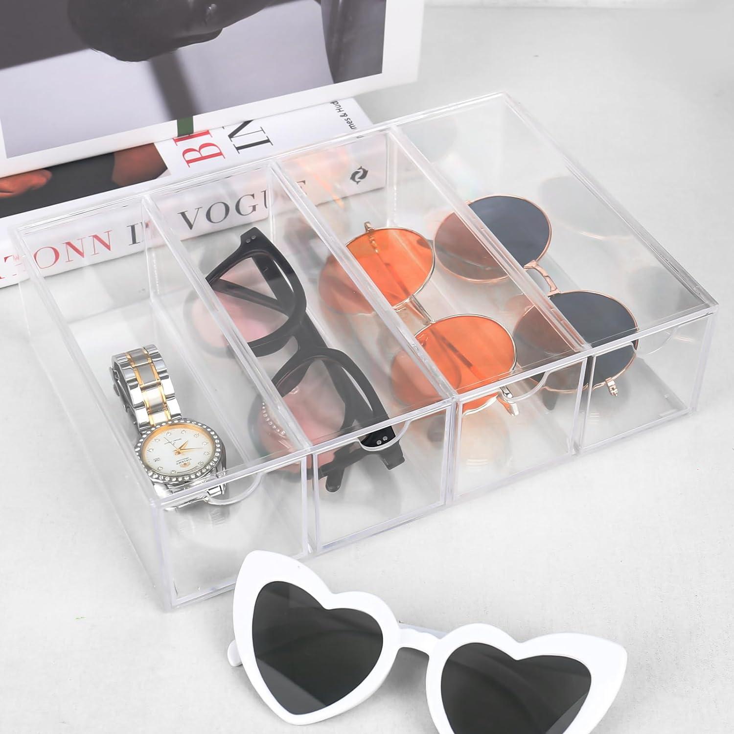 Aufbewahrungsbox Brillen Organizer Acryl Schublade Sonnenbrillen