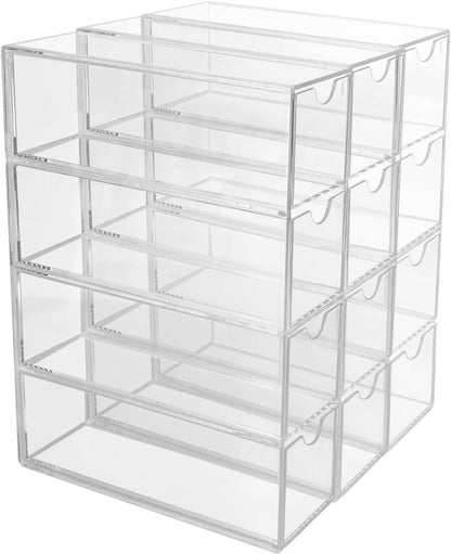 CTDMJ Brillenorganizer Acryl Schublade Brillen Aufbewahrungsbox 4 Fächer Uhren Kosmetik