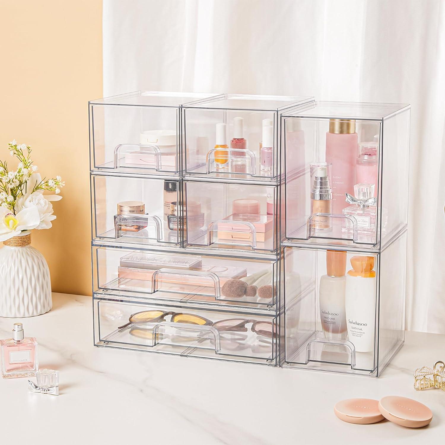 Vtopmart Aufbewahrungsboxen mit 3 Schubladen Badezimmer Organizer