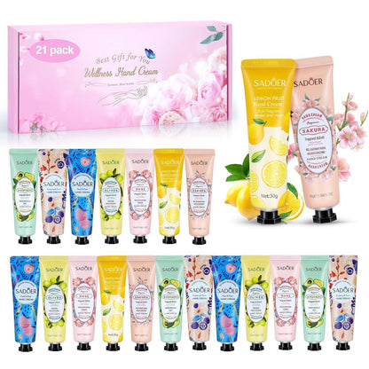 Handcreme Set 21er Pack mit 7 Düften für Damen & Herren