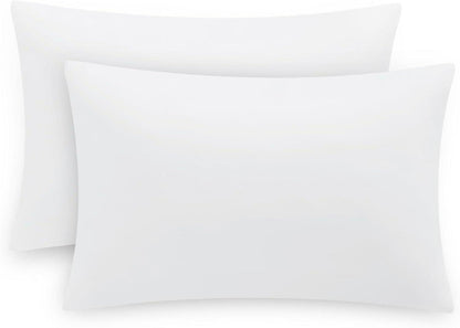 Kissenbezug 50x75 Weiß Mikrofaser 2er Set Hotelverschluss