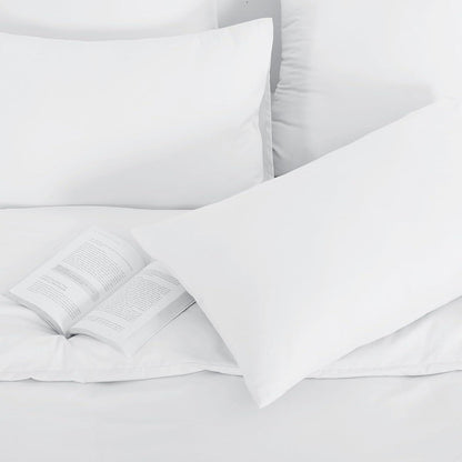Kissenbezug 50x75 Weiß 2er Set Mikrofaser Hotelverschluss Pillow Cover