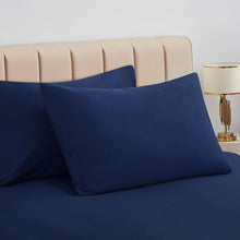 Kopfkissenbezug 50x75 Blau Hotelverschluss Mikrofaser Weich