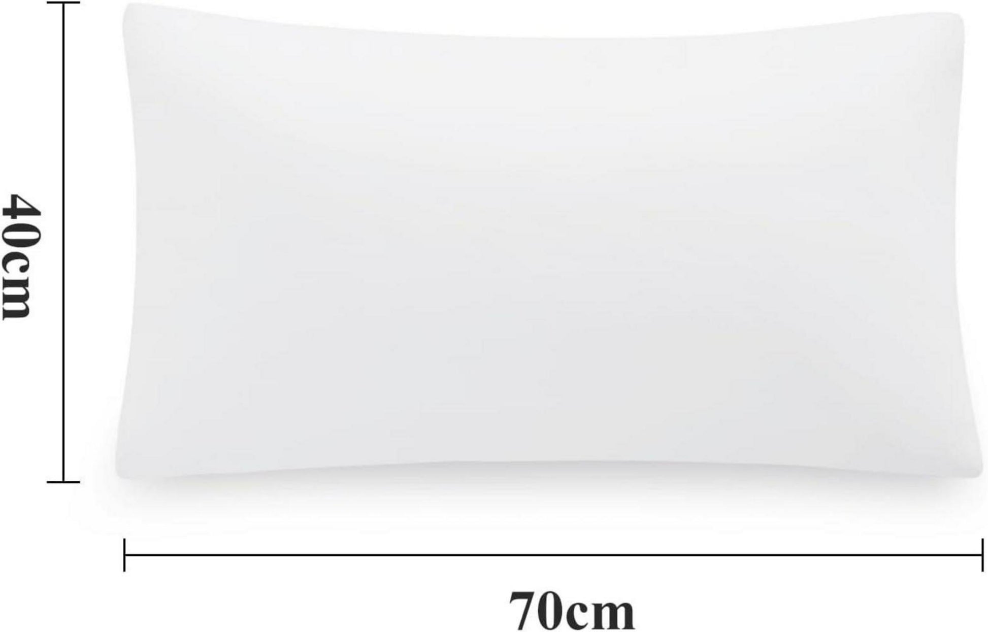Kissenbezug 40x70 Weiß Hotelverschluss Mikrofaser 2er Set